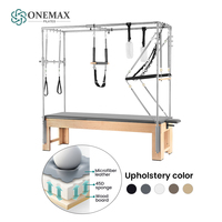 Lit de Pilates multifonctionnel ONEMAX avec système trapèze complet en bois d'érable, équipement de Pilates pour la rééducation et le yoga