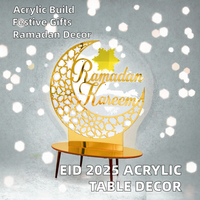 Décoration de table pour le festival islamique Eid Mubarak Ramadan Kareem 2026, décoration Eid, cadeau en acrylique, cadeaux de fête