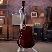 Guitare acoustique en gros, guitare acoustique de 40 pouces, 6 cordes, guitare chinoise, guitare acoustique personnalisée, bois massif