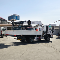Grue télescopique hydraulique 3-en-1 de 12 à 16 tonnes avec télécommande pour climatisation, équipement de levage personnalisé monté sur camion