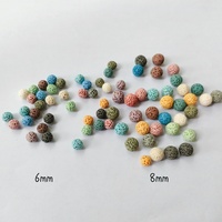 Perles en pierre de lave naturelle pour diffuseur d'huiles essentielles, fabrication de bijoux d'aromathérapie, perles en pierre volcanique poreuse 6-8mm, vente en gros
