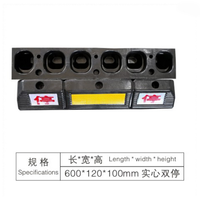 Pare-chocs de stationnement en caoutchouc durable Xinhong avec 4 bandes réfléchissantes 1650x150x100mm pour garage souterrain