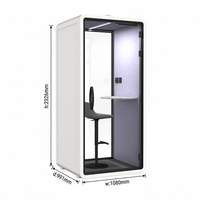 Cabine de bureau insonorisée certifiée CUL, cabine téléphonique acoustique, espace de travail silencieux avec système de ventilation pour le marché nord-américain