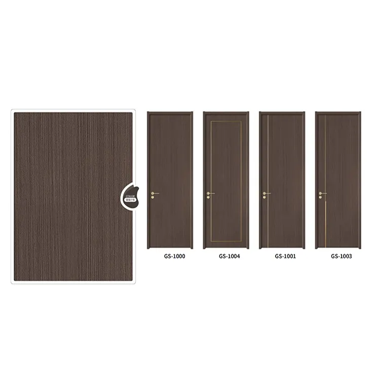 Porta in legno massello per casa sala interna consegna veloce fabbrica prezzo più economico buona qualità anti-graffio ultime porte in legno di design
