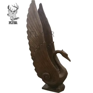 Outdoor Handmade Swan Bronze Skulptur Große Größe Cast Animal Bronze Statue Swan Bronze Skulptur