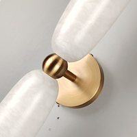 Applique murale en albâtre, laiton et marbre, luminaire de coiffeuse, applique murale en pierre, lampe murale en marbre pour salon, salle de bain, chambre à coucher