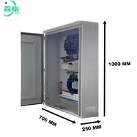 Boîtier de distribution d'alimentation double ATS industriel 380V avec stabilisateur de tension 50KVA, relais de séquence de phase, panneau de commande IP54