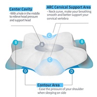 Oreillers orthopédiques ergonomiques en mousse à mémoire de forme de luxe à la mode/oreillers de lit soulagement de la douleur fabricant de machine à dormir