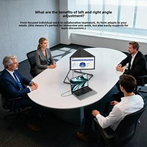 Monitores portátiles cuádruples nuevos de 2026 para computadora portátil de 18.5 pulgadas, portátiles para reuniones pequeñas, configuración con un solo cable, soporte ergonómico ajustable - Product Image 6