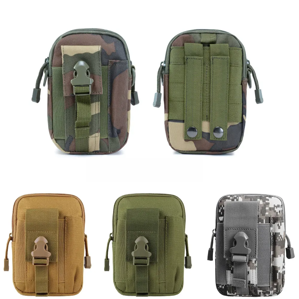 Sac de jambe Camouflage molle pour hommes, sacoche de ceinture utilitaire tactique, sac banane de moto, sac de chasse Molle