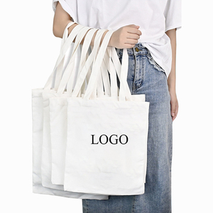 Borsa a tracolla con Graffiti dipinti a mano a mano da donna con chiusura a cerniera lunga borsa per lo Shopping in tela bianca all'ingrosso - Product Image 4