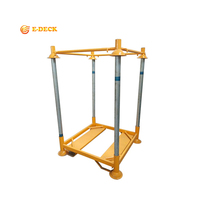 Palette de stockage empilable et détachable en acier galvanisé pour entrepôt, support pour gros sacs