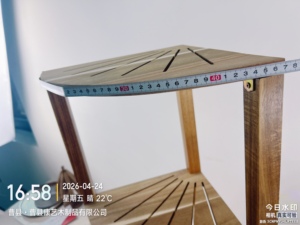 Organizzatore Multifunzionale in Legno di Acacia per Bagno, Supporto Angolare da Scrivania per l'Organizzazione della Doccia - Product Image 6