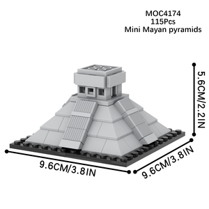 MOC4173-4176 kiến trúc Mini <span class=keywords><strong>Big</strong></span> Ben Mayan kim tự tháp Hy Lạp Palace nghiêng tháp của Pisa xây dựng khối Bộ đồ chơi trẻ em - Product Image 4
