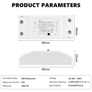 Enchufe Inteligente WiFi Graffiti 10A, Enchufe Universal, Control por Aplicación Alexa, Temporizador, Interruptor Remoto por Voz, 2.4GHz, Sin Pantalla - Product Image 4