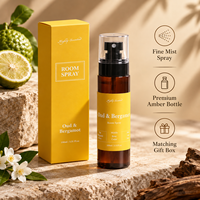 Bouteille en plastique ambrée de 100 ml avec étiquette privée personnalisée, vaporisateur d'ambiance, parfum d'intérieur longue durée, désodorisant pour hôtel et salon