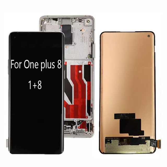 Replacement Display Original Display Mobile Phone Screen for One Plus 8 1+8/Find X2 Neo/Reno4 Pro 5G Screen Digitizer Assembly Supports fingerprint recognition