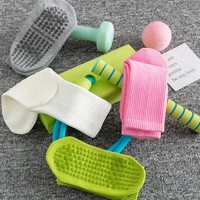 Chaussettes de sport mi-mollet tendance pour femme en coton, absorbantes, respirantes, color block, sans coutures, pour le yoga, le Pilates et l'entraînement
