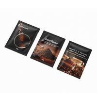 Sacs bruns plats thermoscellés imprimés sur mesure à trois côtés pochette en papier d'aluminium 10g 20g 30g 50g sachet d'emballage pour thé, café