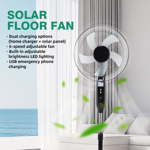 Younuo CE Certified Solar Fans-White PP Material 15W USB <b>Rechargeable</b> 16-Inch Portable Solar Fan With <b>LED</b> <b>Light</b> for Camping YNCM - Product Image 6