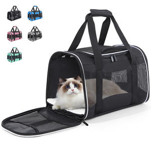 Sac de transport pour animaux de compagnie, extensible, approuvé par les compagnies aériennes, pliable, pour <span class=keywords><strong>chien</strong></span> et chat, extra spacieux, côtés souples - Product Image 2