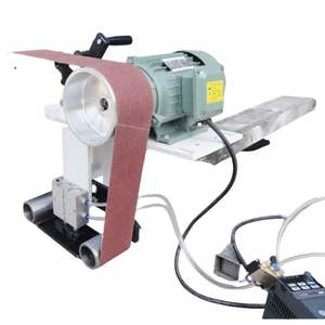 Lijadora de Banda Abrasiva Metálica de Doble Propósito Vertical y Horizontal para Desbarbar y Pulir Piezas de Cuchillos Metálicos - Product Image 2