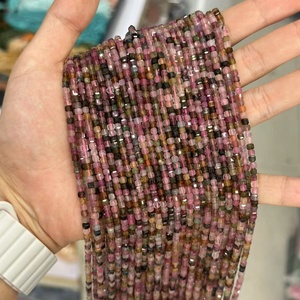 3MMキューブ天然石宝石本キュービックスクエアローズクォーツ小さな石のストランドビーズジュエリー作り装飾アクセサリー - Product Image 2