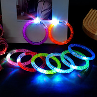 Bracelet Lumineux à Bulles LED Coloré en Acrylique, Vente Directe Usine, Petites Décorations de Fête, Cadeau Code QR avec Jouets Lumineux