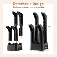 Séchoir à chaussures électrique portable et pliable à séchage rapide avec minuterie et désodorisant, 4 tubes et 4 poteaux