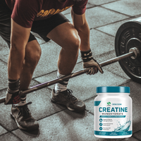 Créatine monohydrate en poudre en marque blanche OEM/ODM : Complément alimentaire pur pré-entraînement pour la santé et le fitness, poudre de créatine OEM