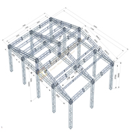 Structure de treillis en aluminium 300x300mm à motif chevrons, renforcée, pour stand d'exposition, certifiée TUV