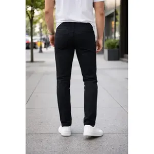 Jeans Slim Fit da Uomo Adrenaline a Vita Media con 5 Tasche in Tessuto Traspirante Elasticizzato - Product Image 4