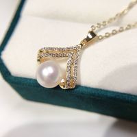 Colliers et pendentifs en perles d'eau douce, bijoux et cadeaux Miuxi Blanc Grade AAAAA/AAAA, chaîne de pull, fourniture pour diffusion en direct