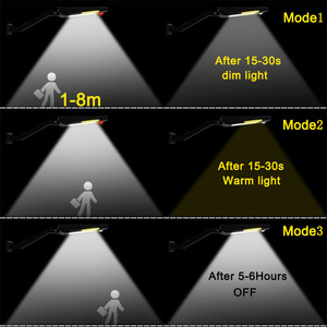 54 LED Lampe Solaire Sans Fil Avec Trois Modes Lumineuse Solaire Etanche D'extérieur Éclairage De Sécurité Pour La Maison Mur Rue Cour Jardin - Product Image 5