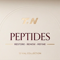 Boîte rigide personnalisée avec couvercle et base blancs pour flacons de peptides, 16 flacons, avec impression offset, dorure à chaud et doublure satinée