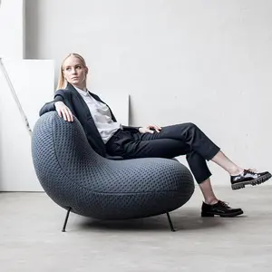 Divano set mobili reclinabile soggiorno tessuto creativo divano singolo sedia tessuto soggiorno divano in tessuto pigro