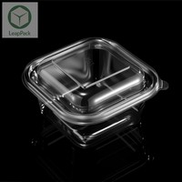Boîte en plastique rectangulaire jetable moderne pour gâteau au lait, pain, biscuits, collations, chips de pommes de terre, emballage alimentaire en PET de qualité alimentaire