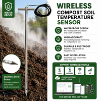 Capteur de température pour compost, résistant à la corrosion et à la rouille, avec GPRS, 4G, Wifi, Lora, LoRaWAN, RS485 et trous respirants étanches