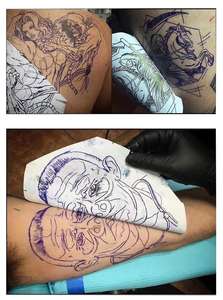 Film <span class=keywords><strong>de</strong></span> transfert bleu jetable BL <span class=keywords><strong>de</strong></span> haute qualité, 100 feuilles, format A4, pour <span class=keywords><strong>tatouage</strong></span> et accessoires PMU, facile à utiliser - Product Image 6