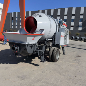 Pompe à béton avec mélangeur JBS30, moteur diesel, pour travaux de construction - Product Image 5