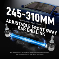 Barres stabilisatrices BEVINSEE pour voiture, barres anti-roulis, biellettes réglables 245-310 mm pour BMW Série 3 E46