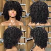 Perruques bouclées africaines abordables sans dentelle pour la vente en gros, perruque courte style pixie sans colle, fournisseur de perruques en cheveux humains
