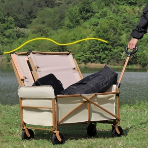 En stock, livraison rapide, chariot de camping portable, grande capacité, chariot pliable pour pique-nique, randonnée, pêche, chariot utilitaire extérieur - Product Image 4