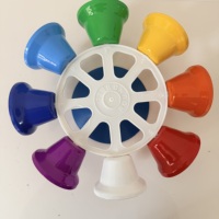 Orff Percussion Instrument Colorful Mini Eight Tone Revolving Bell Educational Toy