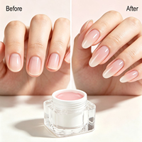 Gel de construction sans HEMA pour extensions d'ongles, gel de contrôle des ongles à retirer par trempage