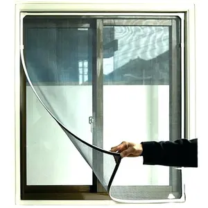 PVC 프레임이있는 자기 모기장 쉬운 설치 조정 가능한 창 모기장