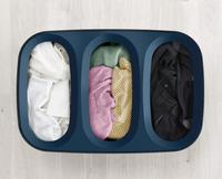 Panier à linge pliable à 3 sections avec couvercle, panier à linge pour vêtements sales avec 3 sacs intérieurs, organisateur de panier à linge