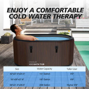 Bañera de Hielo Inflable Portátil, Piscina de Inmersión Fría, Barril de Recuperación DWF con Tecnología Drop Stitch para Atletas, Gimnasio en Casa, <span class=keywords><strong>Spa</strong></span>, Terapia, OEM Personalizado - Product Image 4