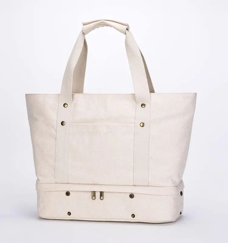 Yeni tasarım özel çok fonksiyonlu Premium moda kullanımlık seyahat alışveriş tuval rahat debriyaj omuz kadin Tote çanta