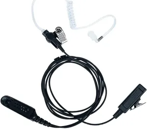 工厂提供耳式有线半透明管听筒3针耳机，带麦克风和PTT，适用于GP328PLUS GP338PLUS